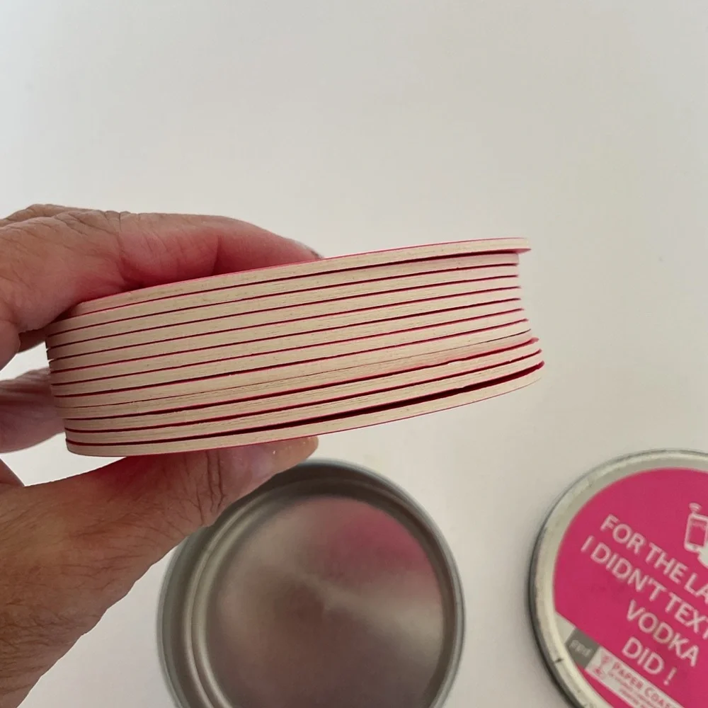 Pink Paper Coasters - Fun Vodka Design NWT